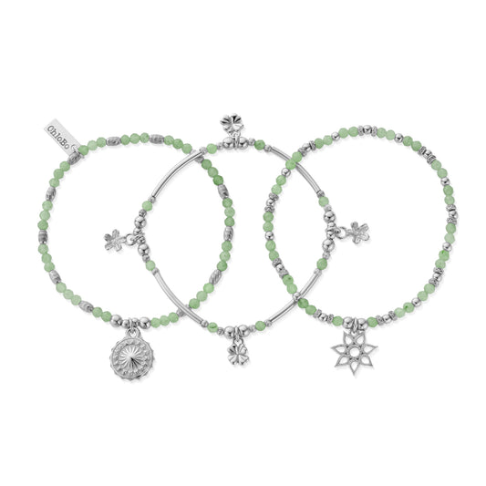 In Bloom LUCKY Aventurine Stack of 3 Bracelets