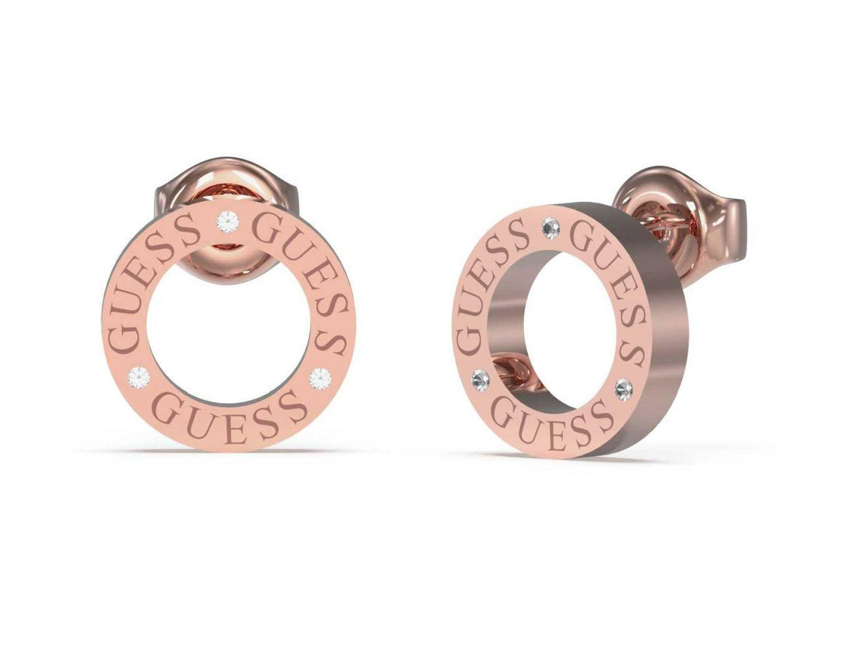 Rose Gold Open Circle Stud Earrings