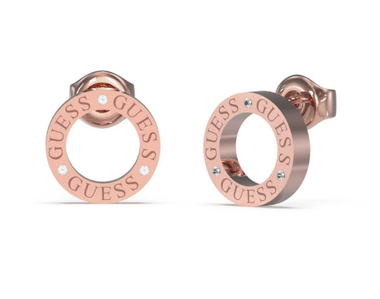 Rose Gold Open Circle Stud Earrings