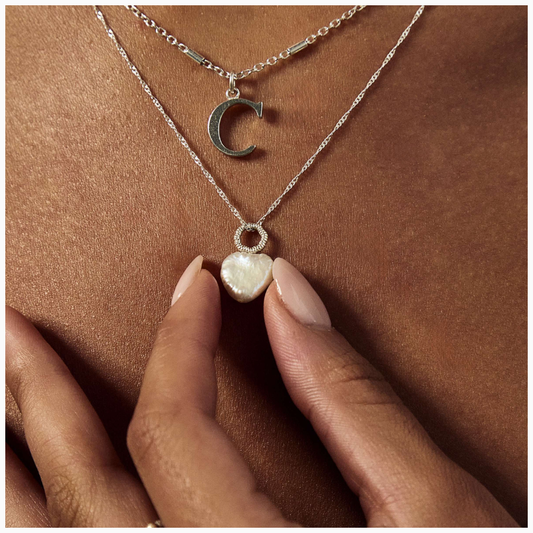 Sterling Silver Tiny Twisted Rope Chain Lucky Pearl 40cm to 45cm Necklace