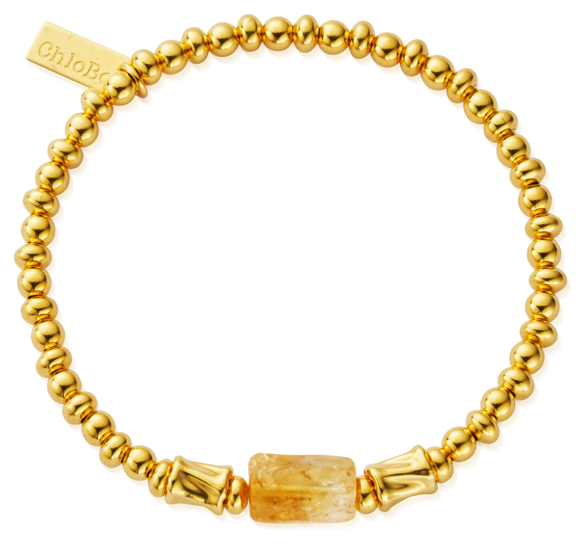 Yellow Gold Plated Sterling Silver Joy Spirit Bracelet - Citrine