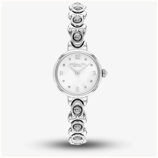 Coach Ladies Iris Mother of Pearl Dial Pearl Bracelet Watch