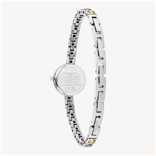 Coach Ladies Iris Silver Dial Tennis Bracelet Watch