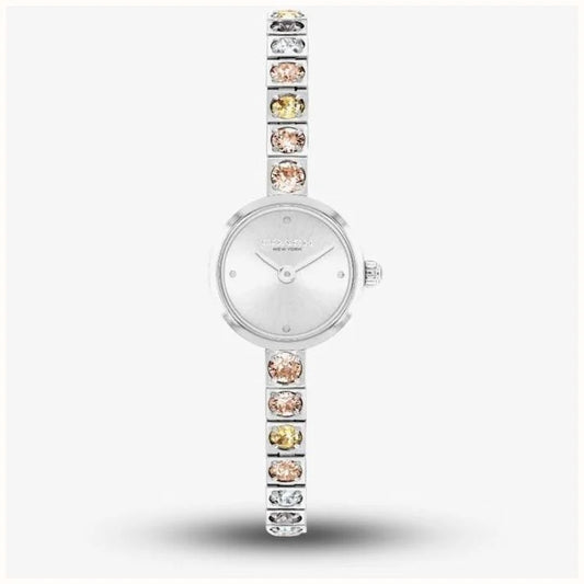 Coach Ladies Iris Silver Dial Tennis Bracelet Watch