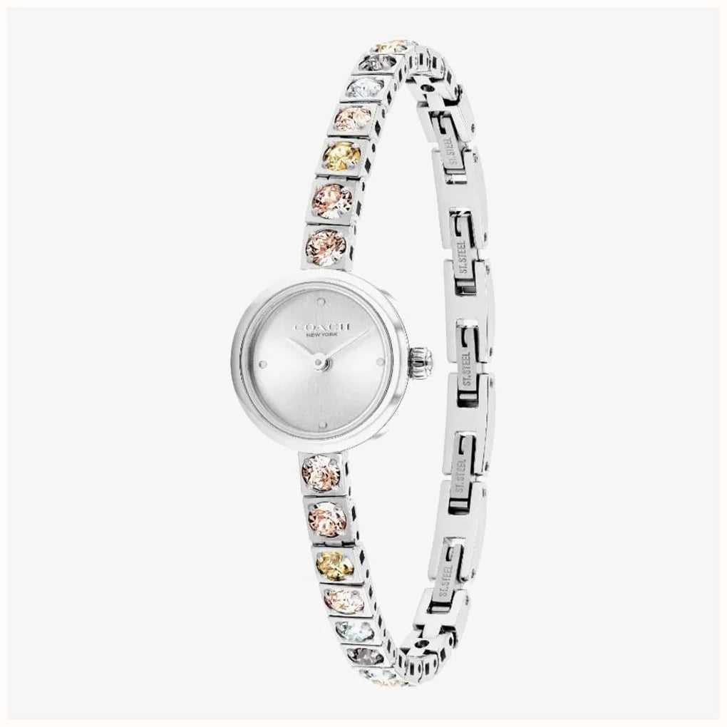 Coach Ladies Iris Silver Dial Tennis Bracelet Watch