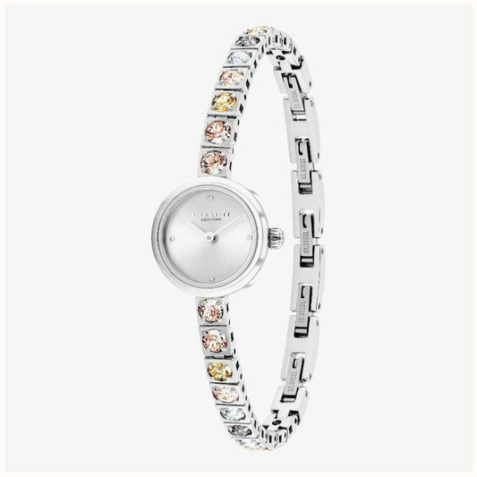 Coach Ladies Iris Silver Dial Tennis Bracelet Watch