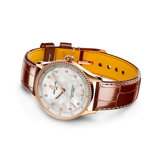 NAVITIMER 32 | 32mm 18ct Gold Case Pearl & Diamond Dot Dial