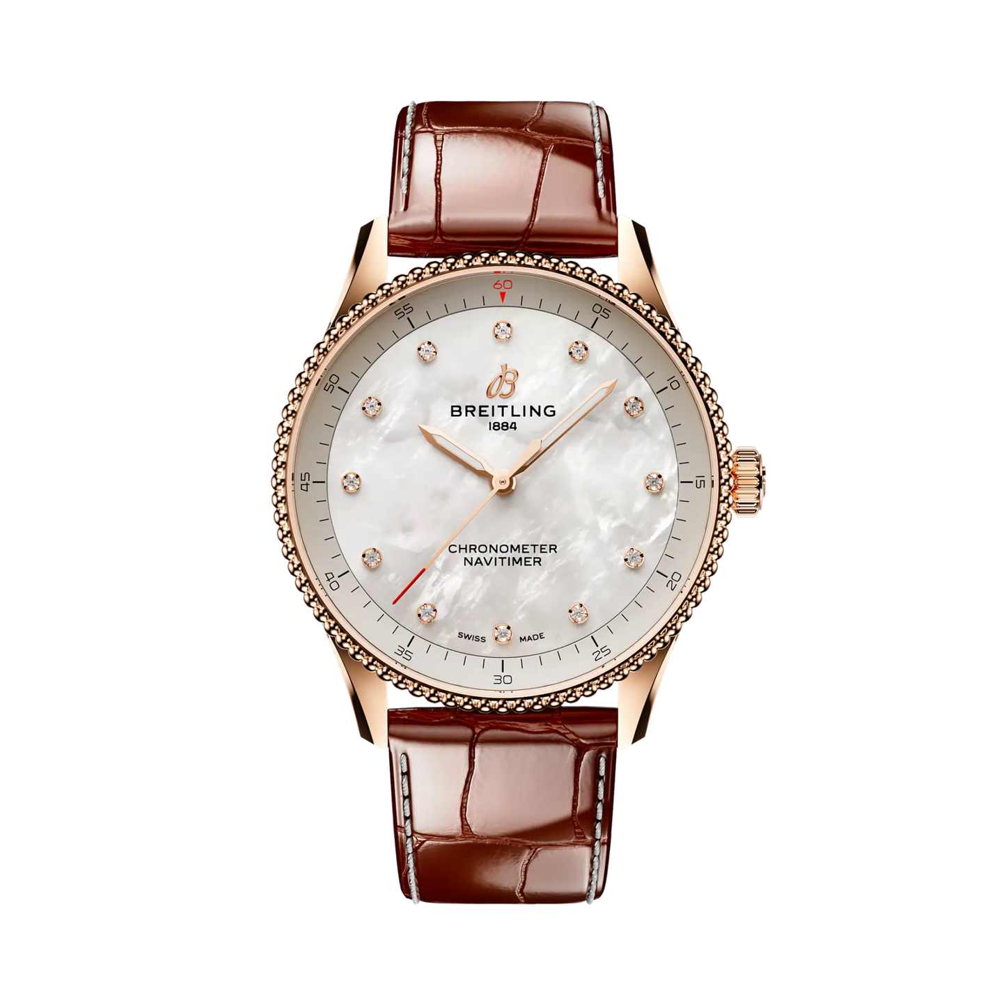 NAVITIMER 32 | 32mm 18ct Gold Case Pearl & Diamond Dot Dial