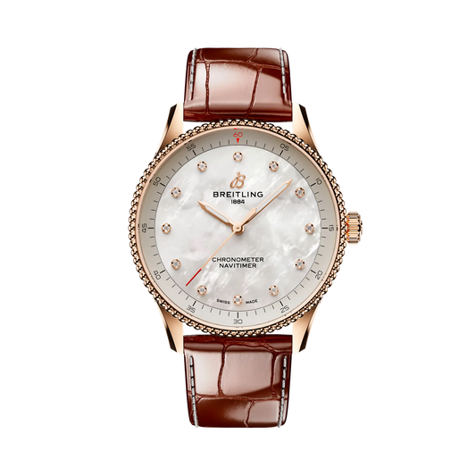 NAVITIMER 32 | 32mm 18ct Gold Case Pearl & Diamond Dot Dial