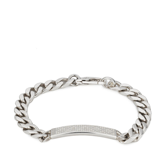 Gucci Diamante Pattern Sterling Silver Bracelet Chain