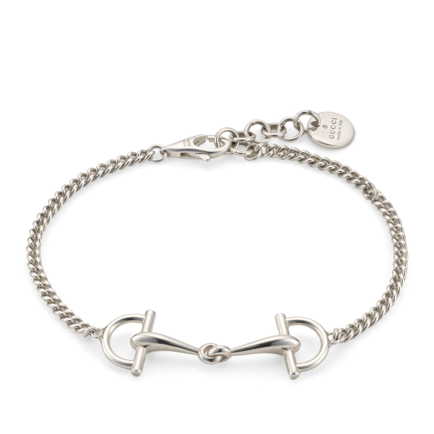 Gucci Staffa Sterling Silver Chain Bracelet