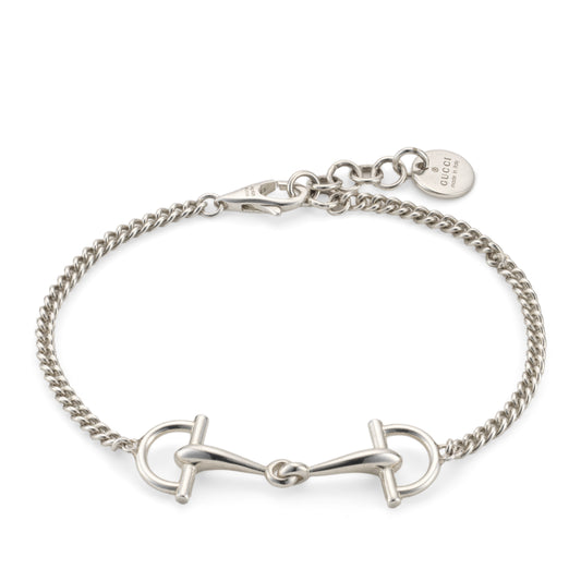 Gucci Staffa Sterling Silver Chain Bracelet