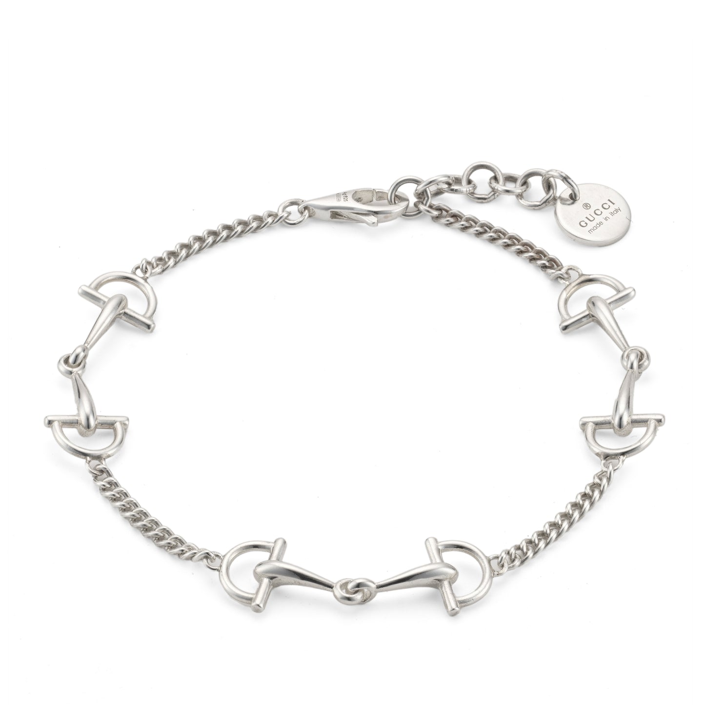 Gucci Staffa Sterling Silver Chain Bracelet