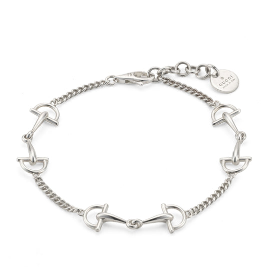 Gucci Staffa Sterling Silver Chain Bracelet
