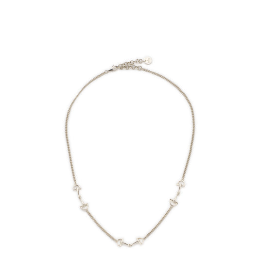 GUCCI Staffa 50cm Sterling Silver Necklace