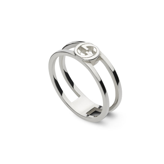 Gucci Interlocking G Sterling Silver 6mm Ring