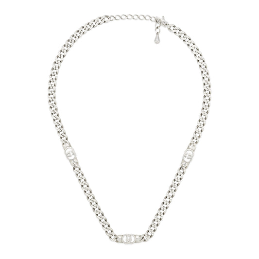 Interlocking Necklace in Sterling Silver 45 to 50cm