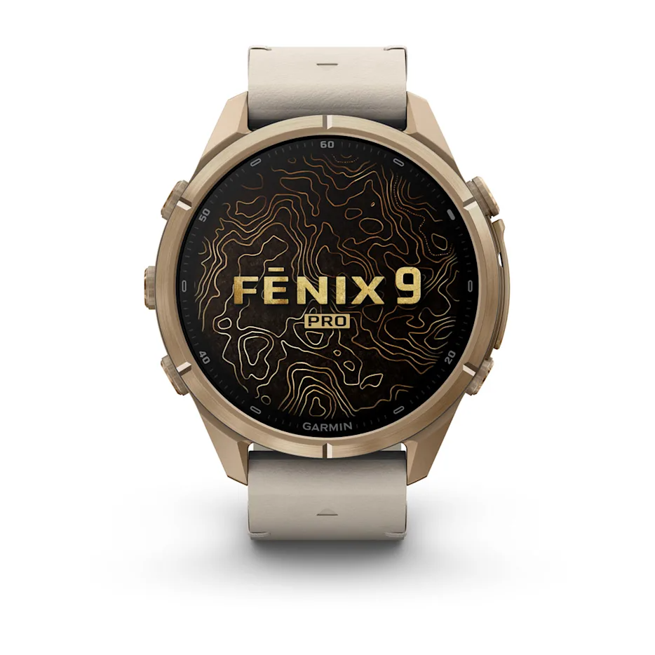 Garmin Fenix 9 Pro 43mm AMOLED inReach Autumn Gold Titanium with Bone Leather Band