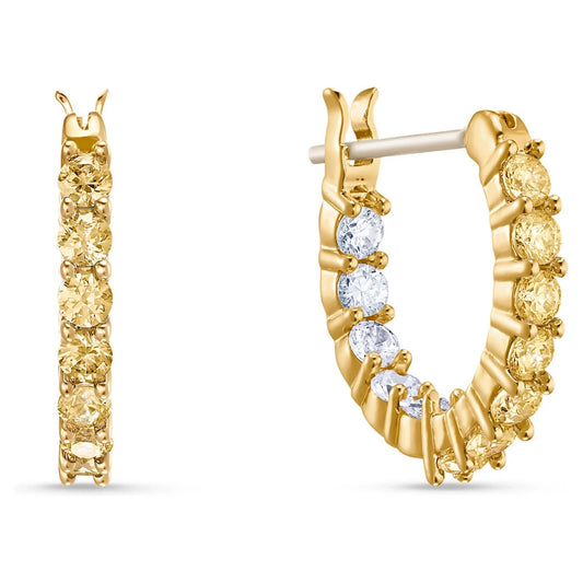 Vittore Hoop Pierced Earrings, Gold tone