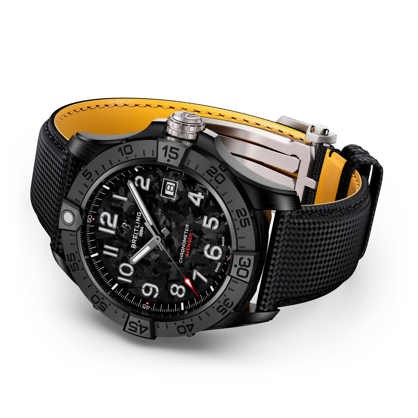Avenger Automatic 42 Night Mission | 42mm Ceramic Case Leather Strap