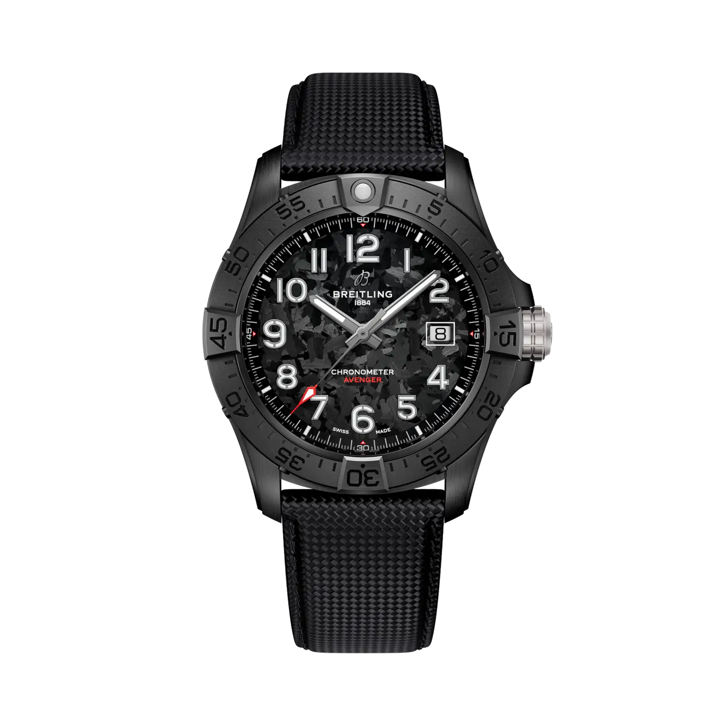Avenger Automatic 42 Night Mission | 42mm Ceramic Case Leather Strap