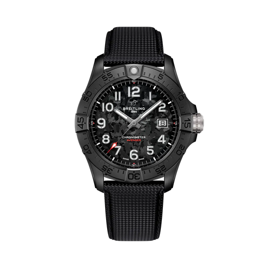 Avenger Automatic 42 Night Mission | 42mm Ceramic Case Leather Strap
