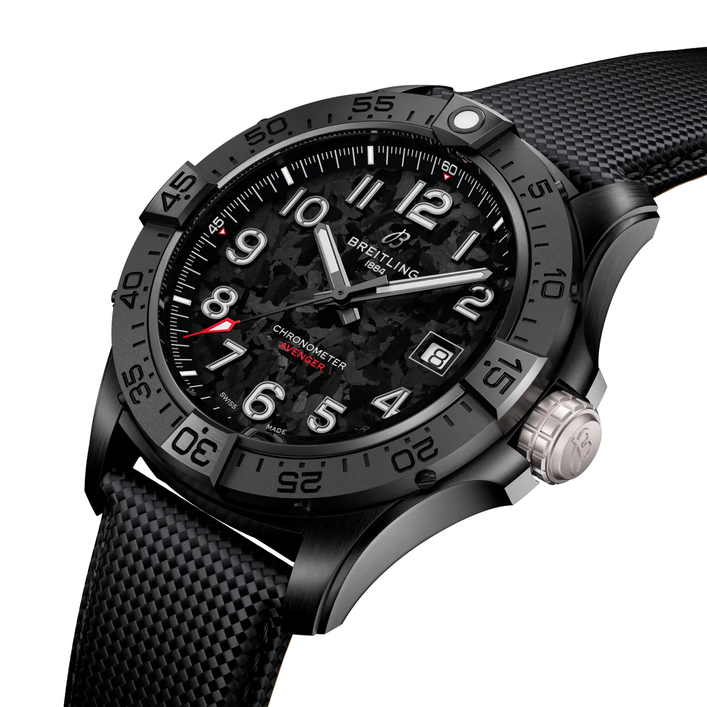 Avenger Automatic 42 Night Mission | 42mm Ceramic Case Leather Strap