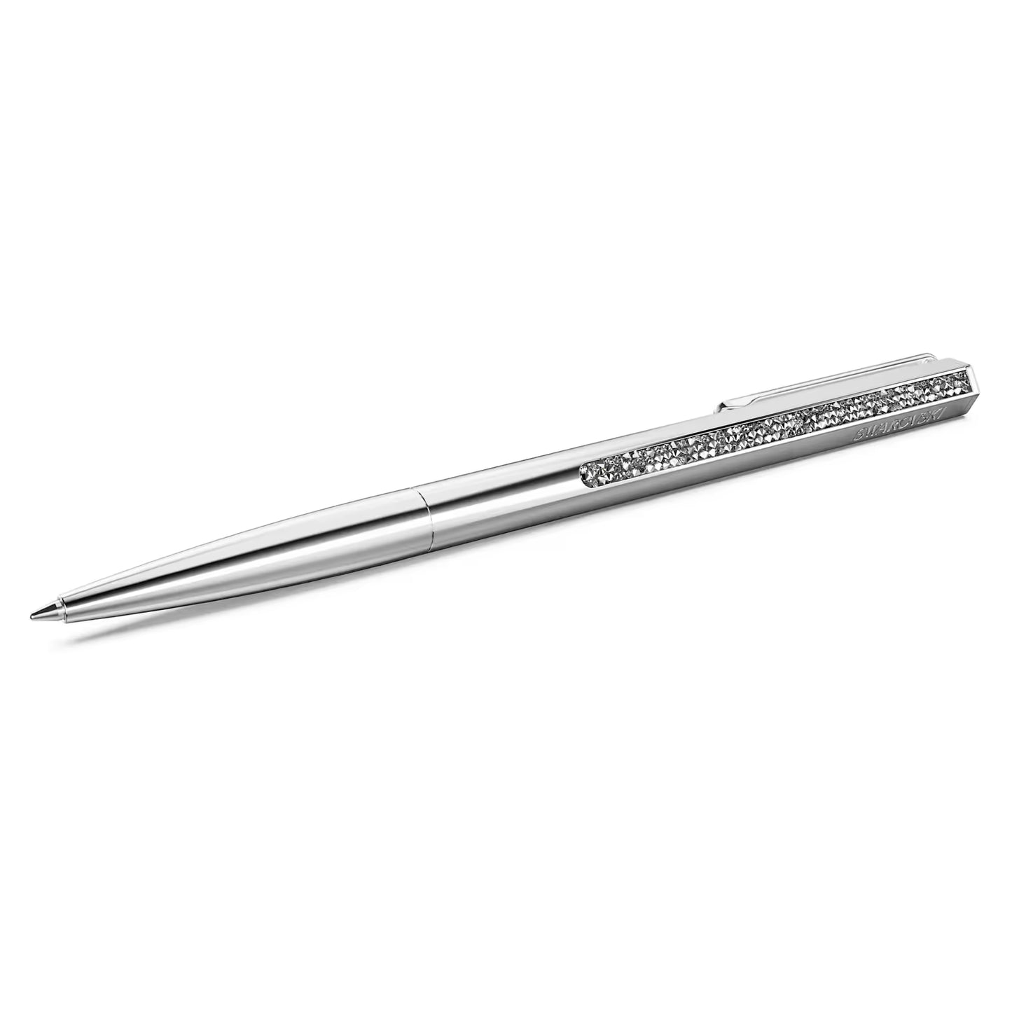 Crystal Shimmer ballpoint pen, Silver tone, Chrome