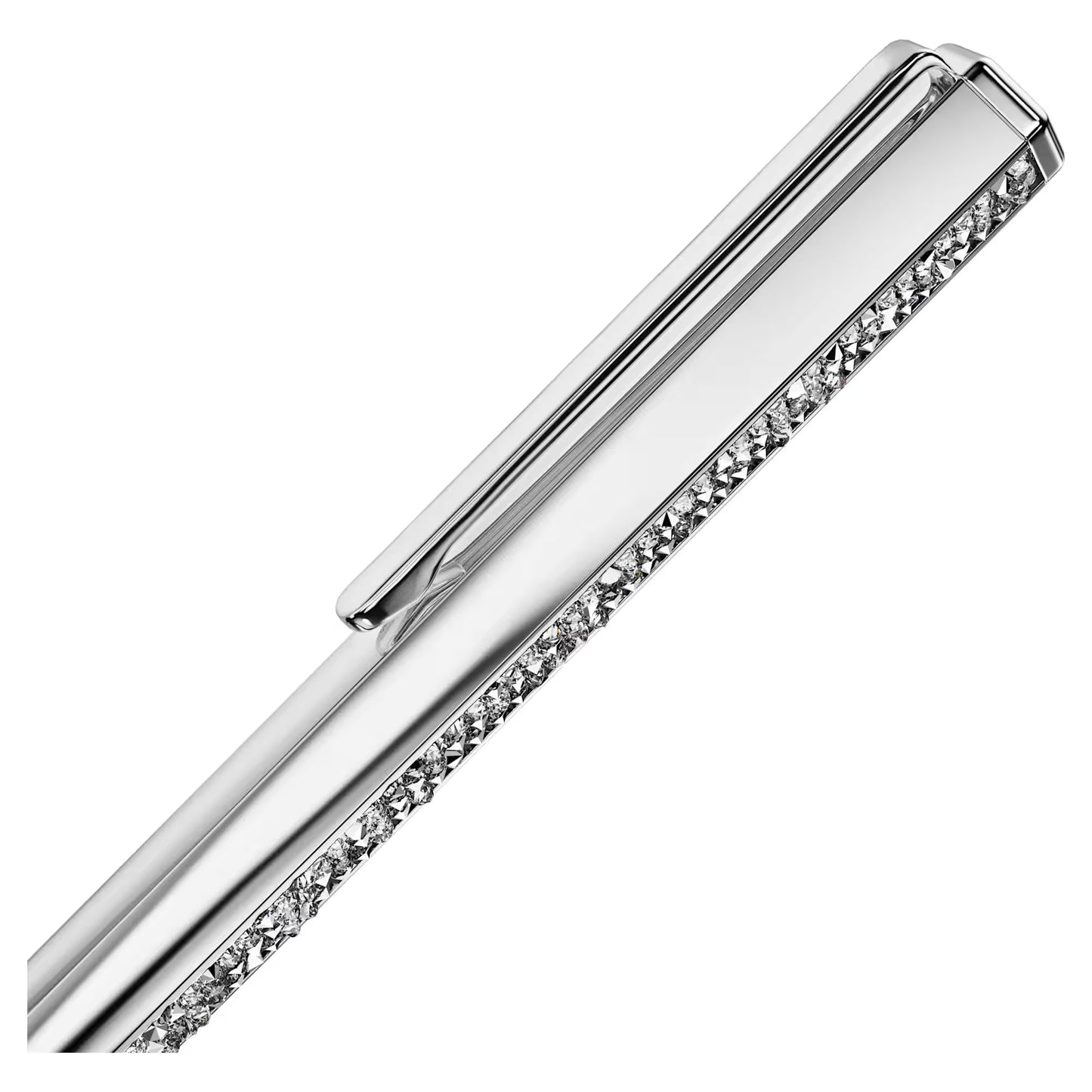 Crystal Shimmer ballpoint pen, Silver tone, Chrome