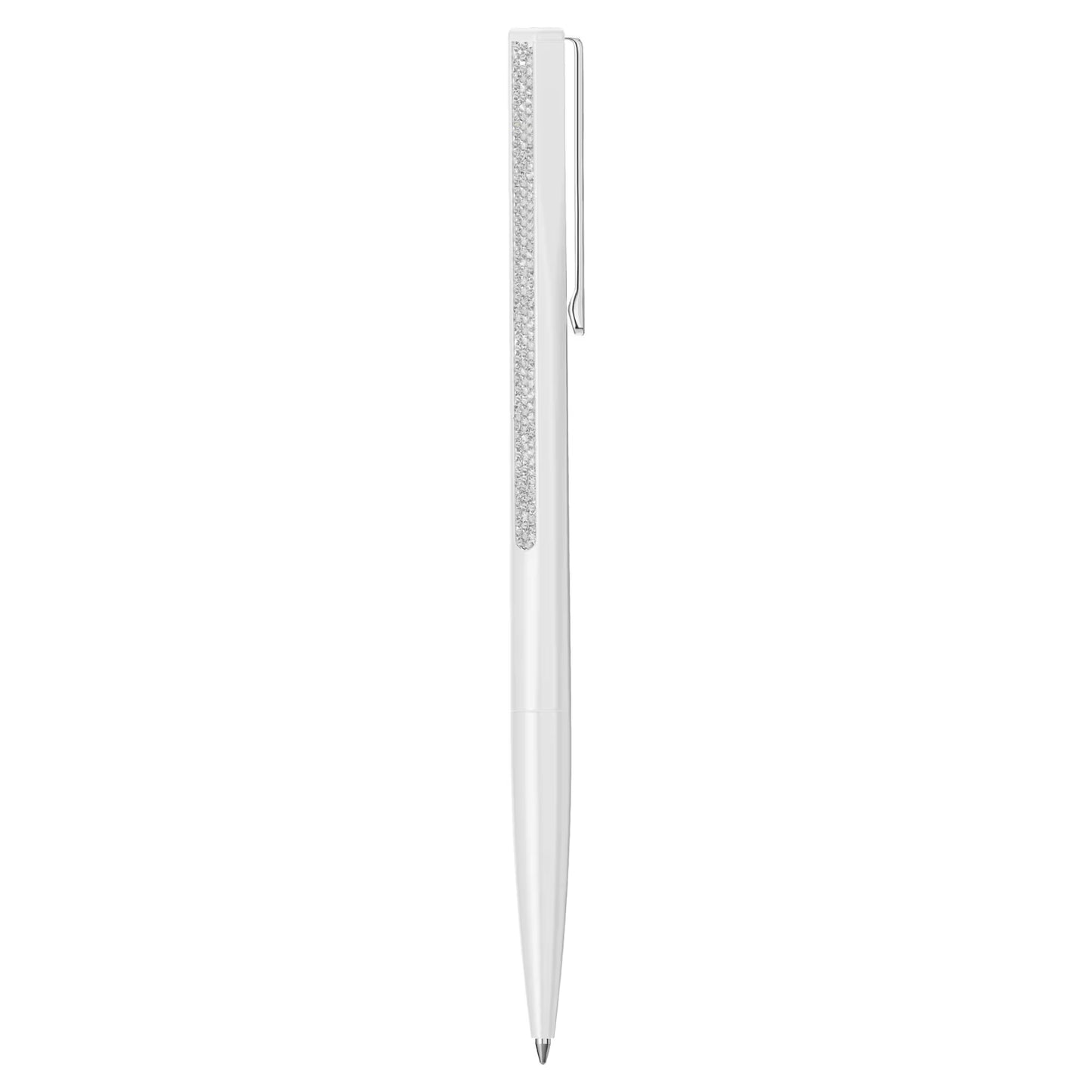 Crystal Shimmer ballpoint pen, White lacquered, chrome plated