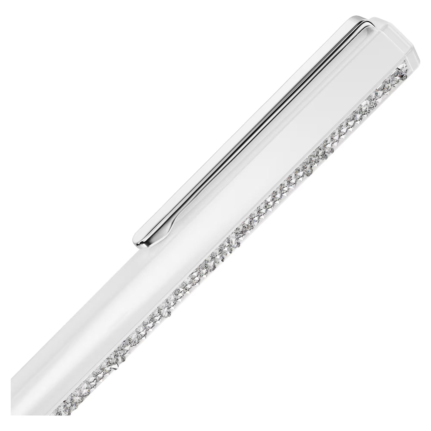 Crystal Shimmer ballpoint pen, White lacquered, chrome plated