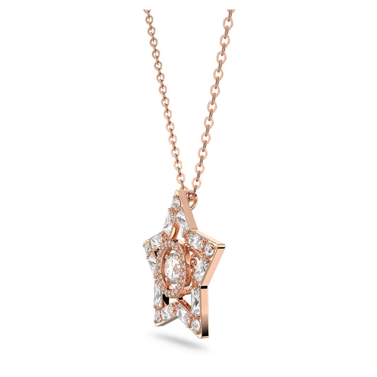 Stella Crystal White Rose Gold-tone Pendant