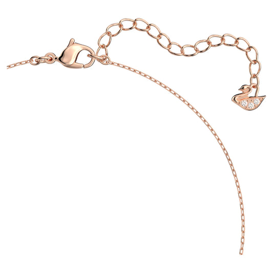 Stilla Attract Necklace White, Rose-gold tone plated