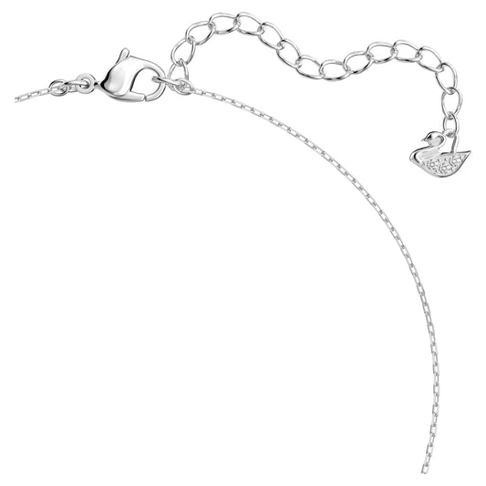 Stilla Attract pendant, Round cut, White, Rhodium plated