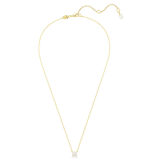 Stilla pendant, Square cut, White, Gold-tone