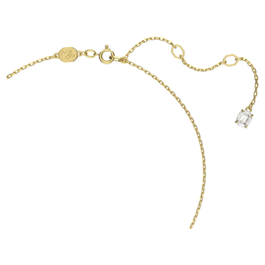 Constella pendant, Round cut, White, Gold-tone