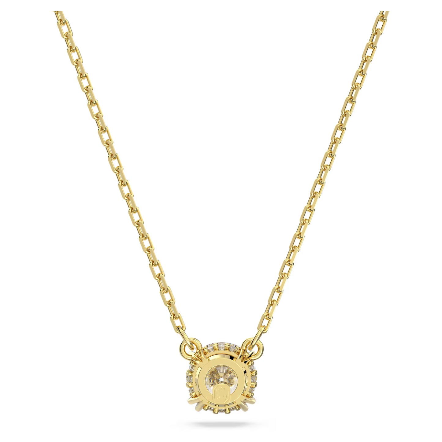 Constella pendant, Round cut, White, Gold-tone