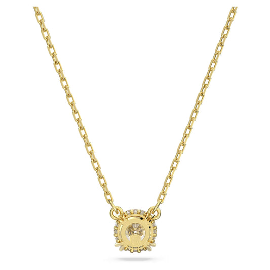 Constella pendant, Round cut, White, Gold-tone