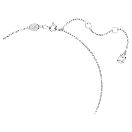 Constella pendant, Round cut, White, Rhodium