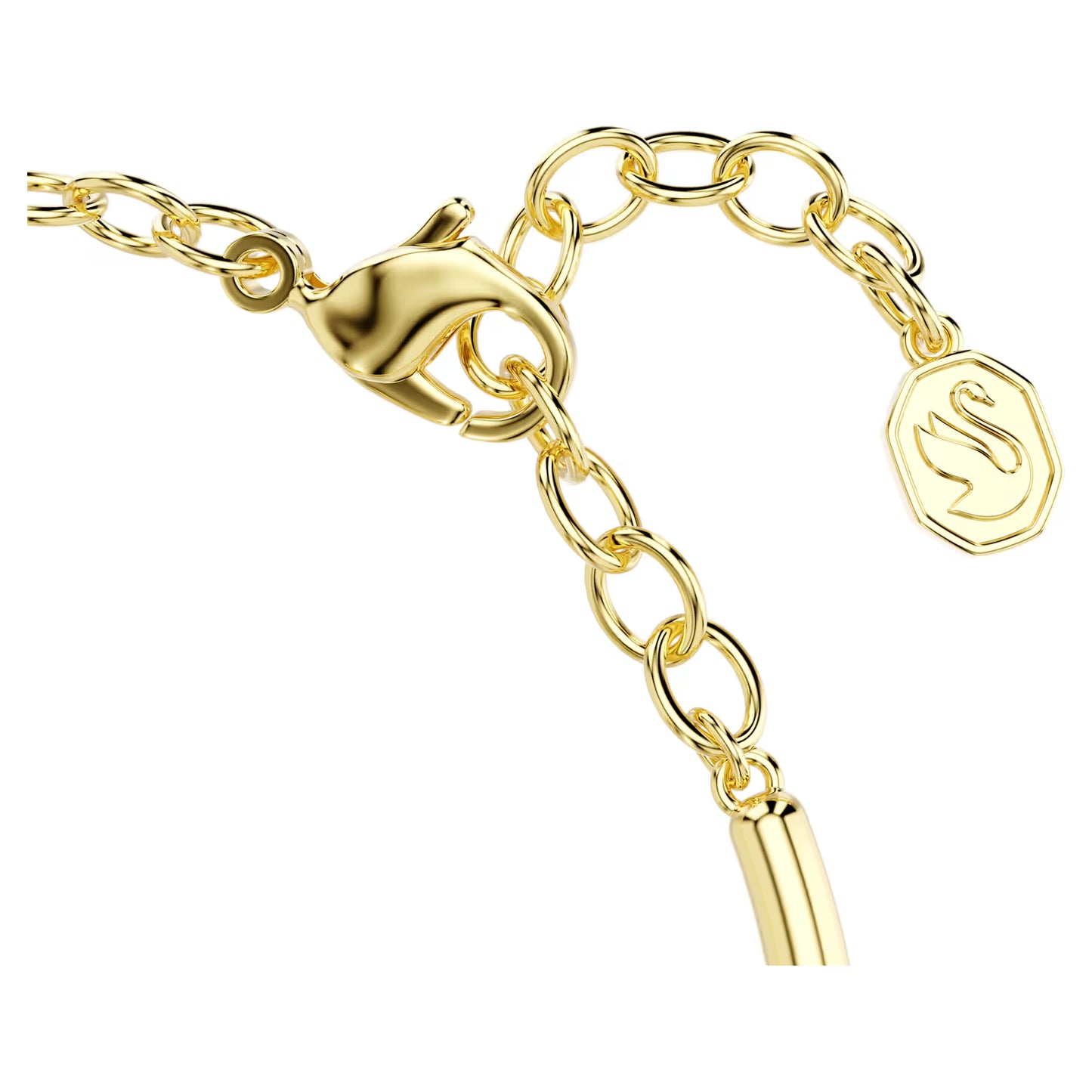 Sublima bangle, Octagon cut, Green, 18K gold finish