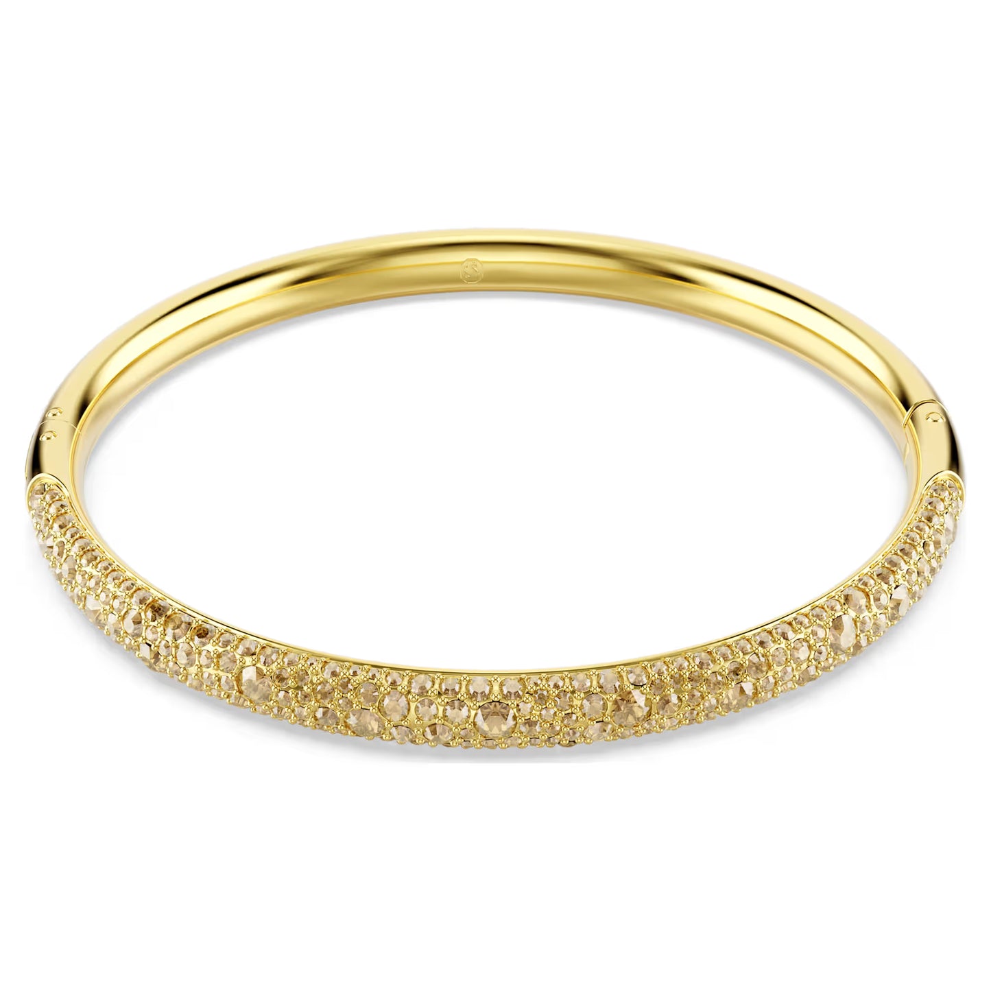 Sublima bangle, Snow pavé, Gold tone, Gold-tone plated