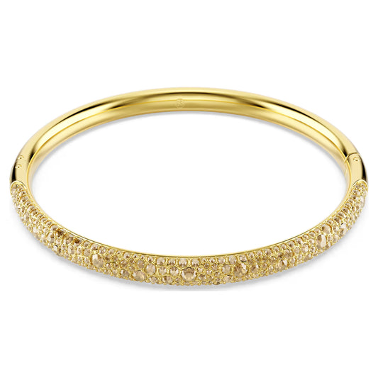 Sublima bangle, Snow pavé, Gold tone, Gold-tone plated