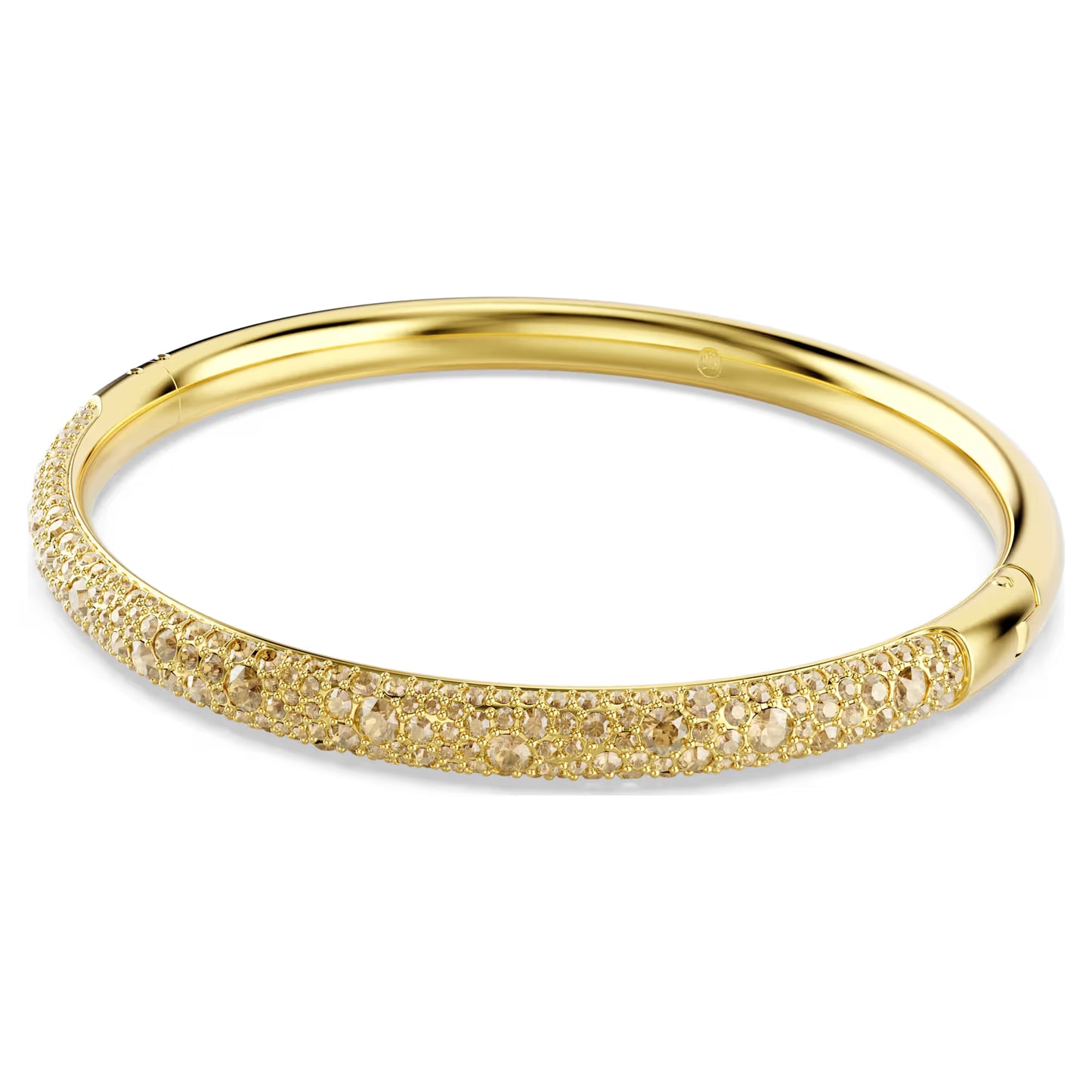 Sublima bangle, Snow pavé, Gold tone, Gold-tone plated
