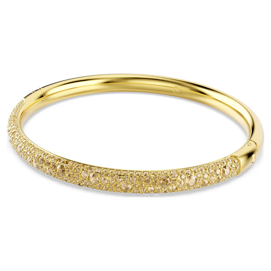 Sublima bangle, Snow pavé, Gold tone, Gold-tone plated