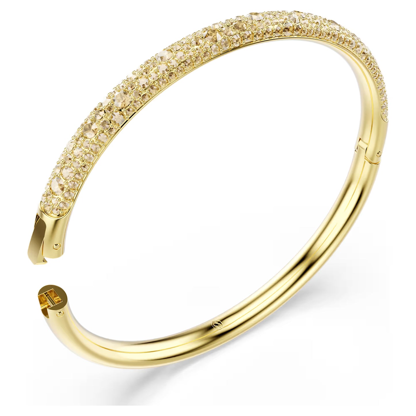 Sublima bangle, Snow pavé, Gold tone, Gold-tone plated