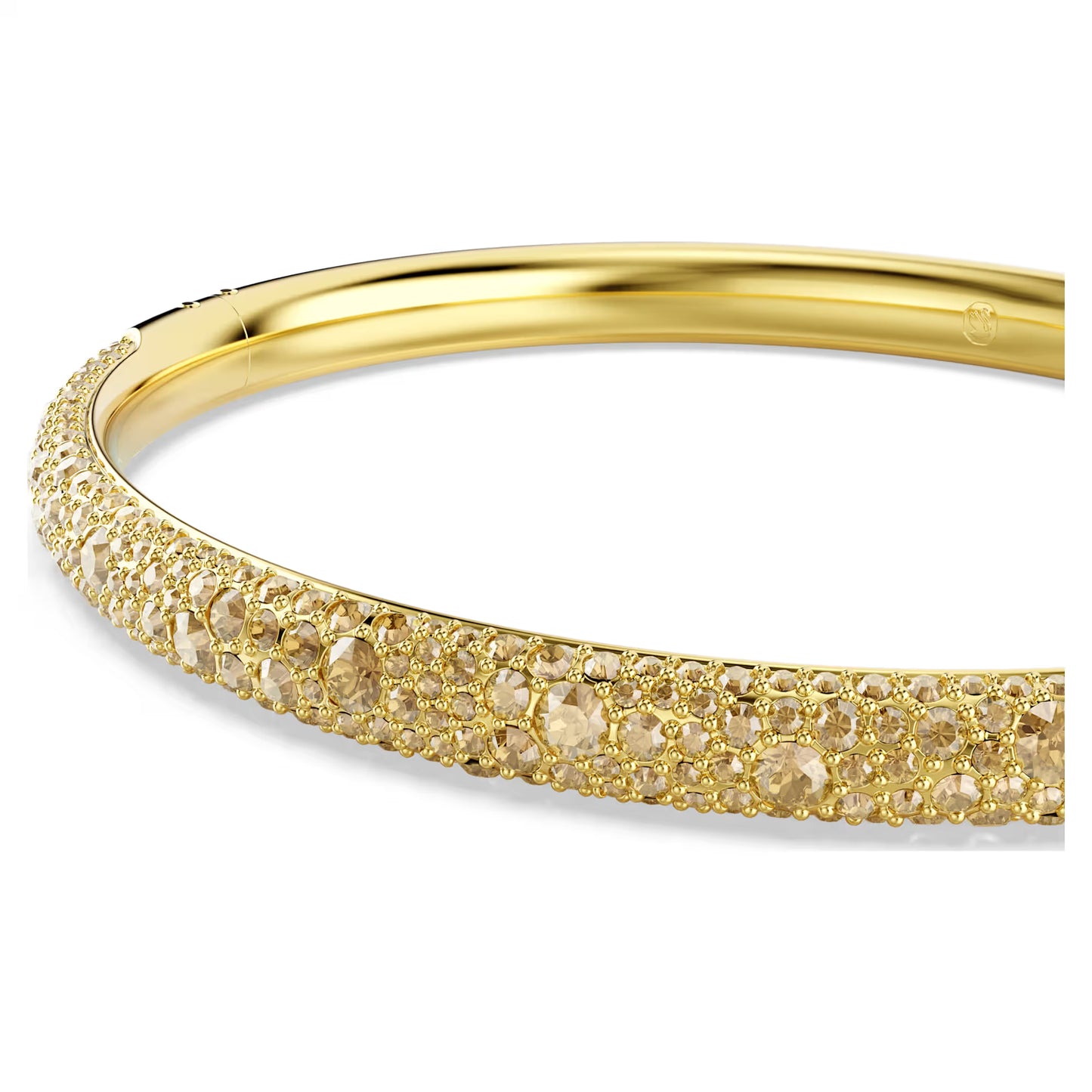Sublima bangle, Snow pavé, Gold tone, Gold-tone plated
