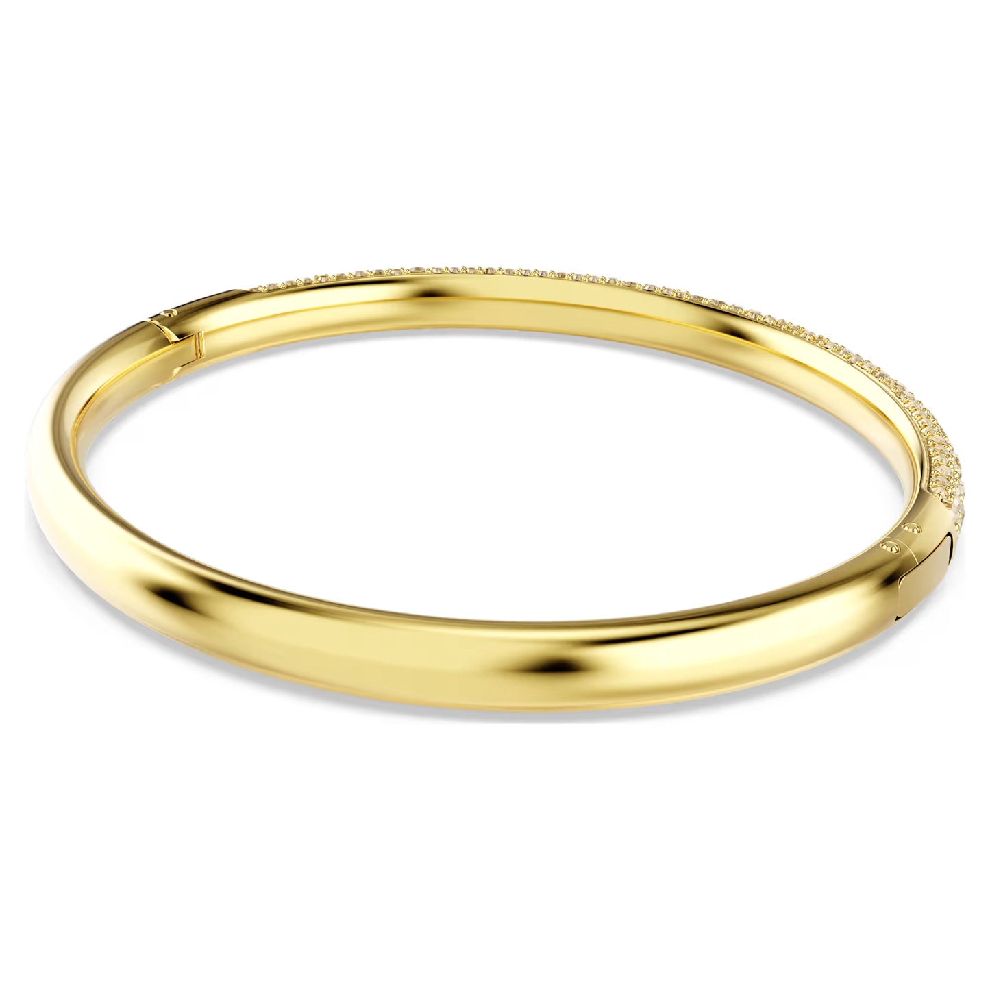 Sublima bangle, Snow pavé, Gold tone, Gold-tone plated