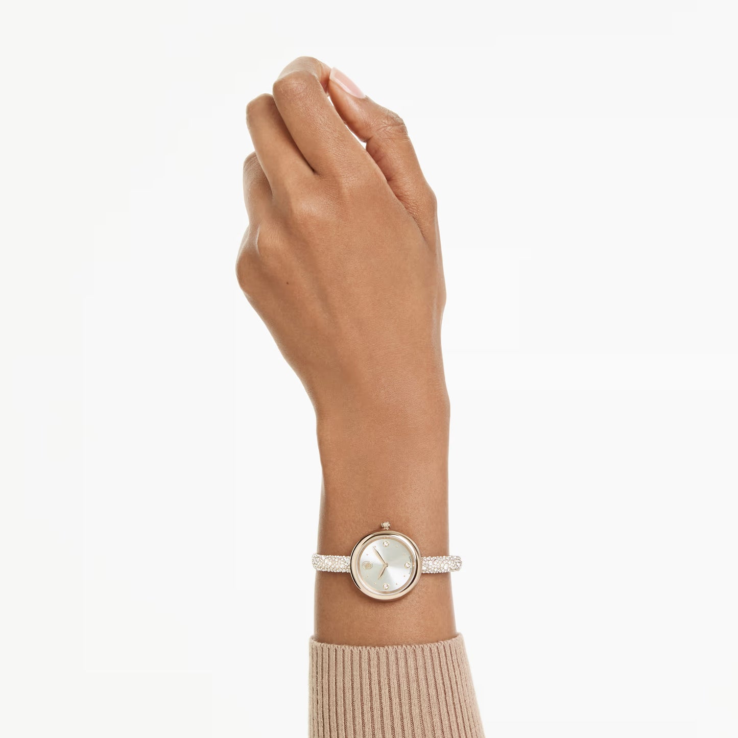 Sublima bangle watch, Swiss Made, Metal bracelet, Rose gold tone, Rose gold-tone finish