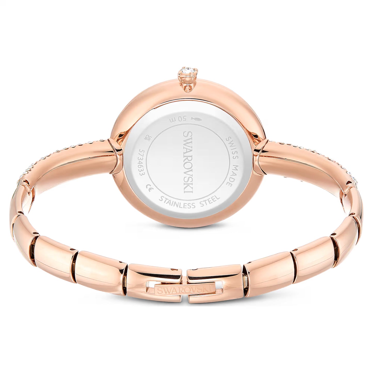 Sublima bangle watch, Swiss Made, Metal bracelet, Rose gold tone, Rose gold-tone finish