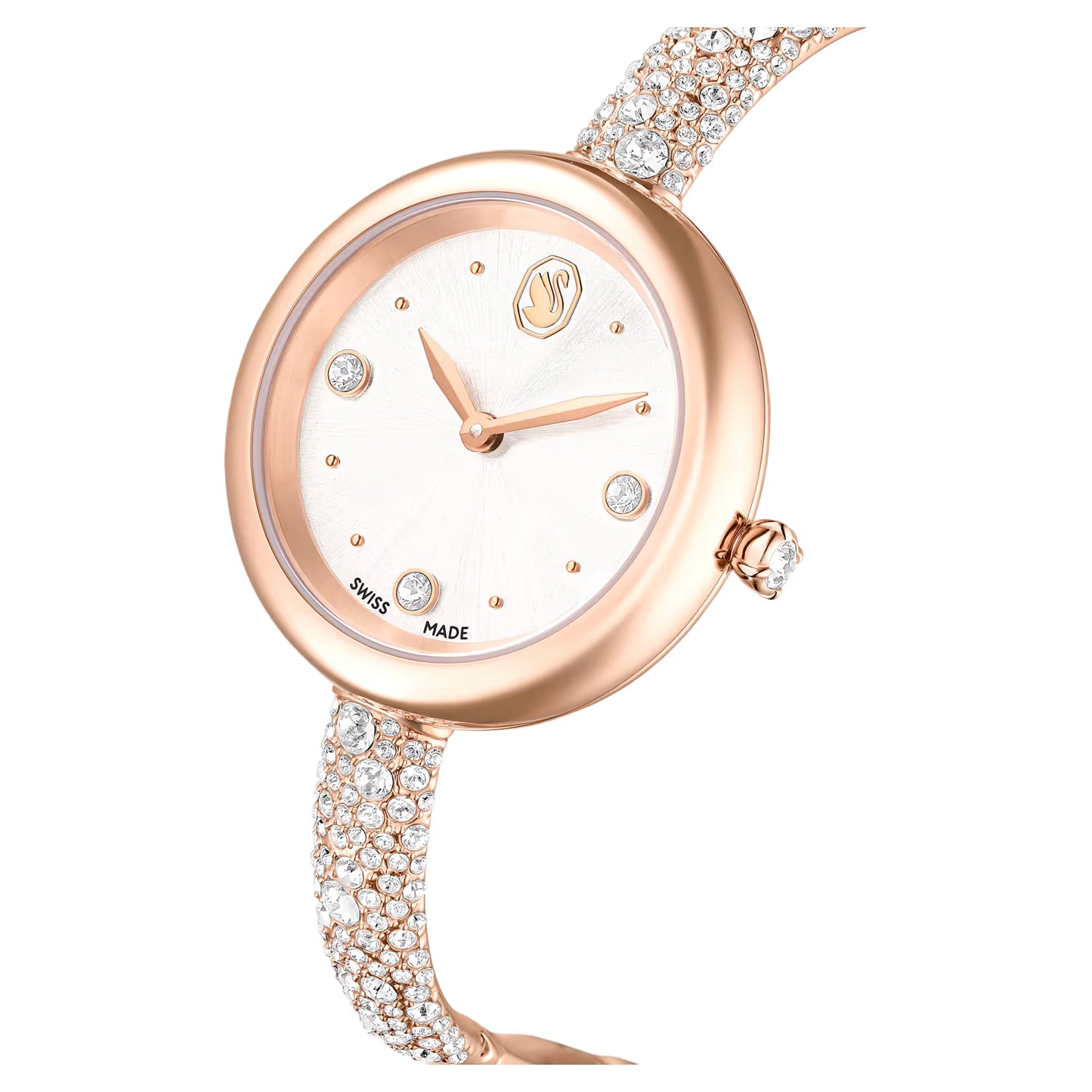Sublima bangle watch, Swiss Made, Metal bracelet, Rose gold tone, Rose gold-tone finish